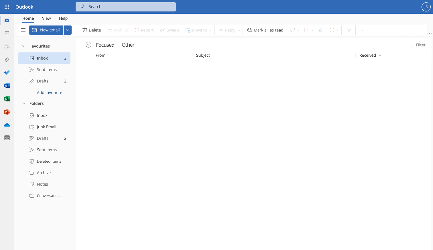 Outlook mask